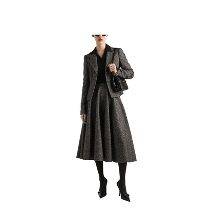 Single-breasted jacket in dotted wool blend