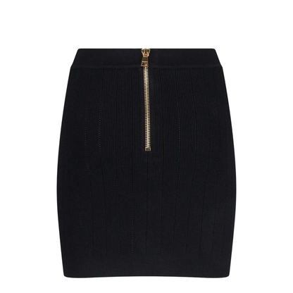 Knit Skirt with Buttons