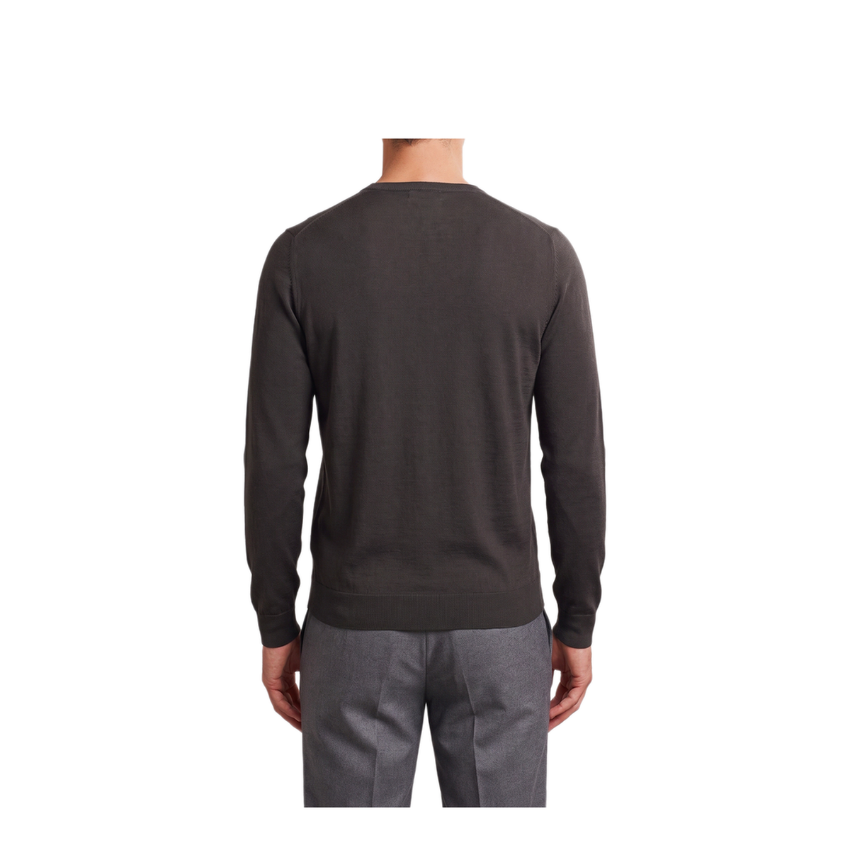 MAYFEYR - John Smedley - Lundy Crew Neck Sweater Faulkner Brown - LUNDYFAULKNERBROWN