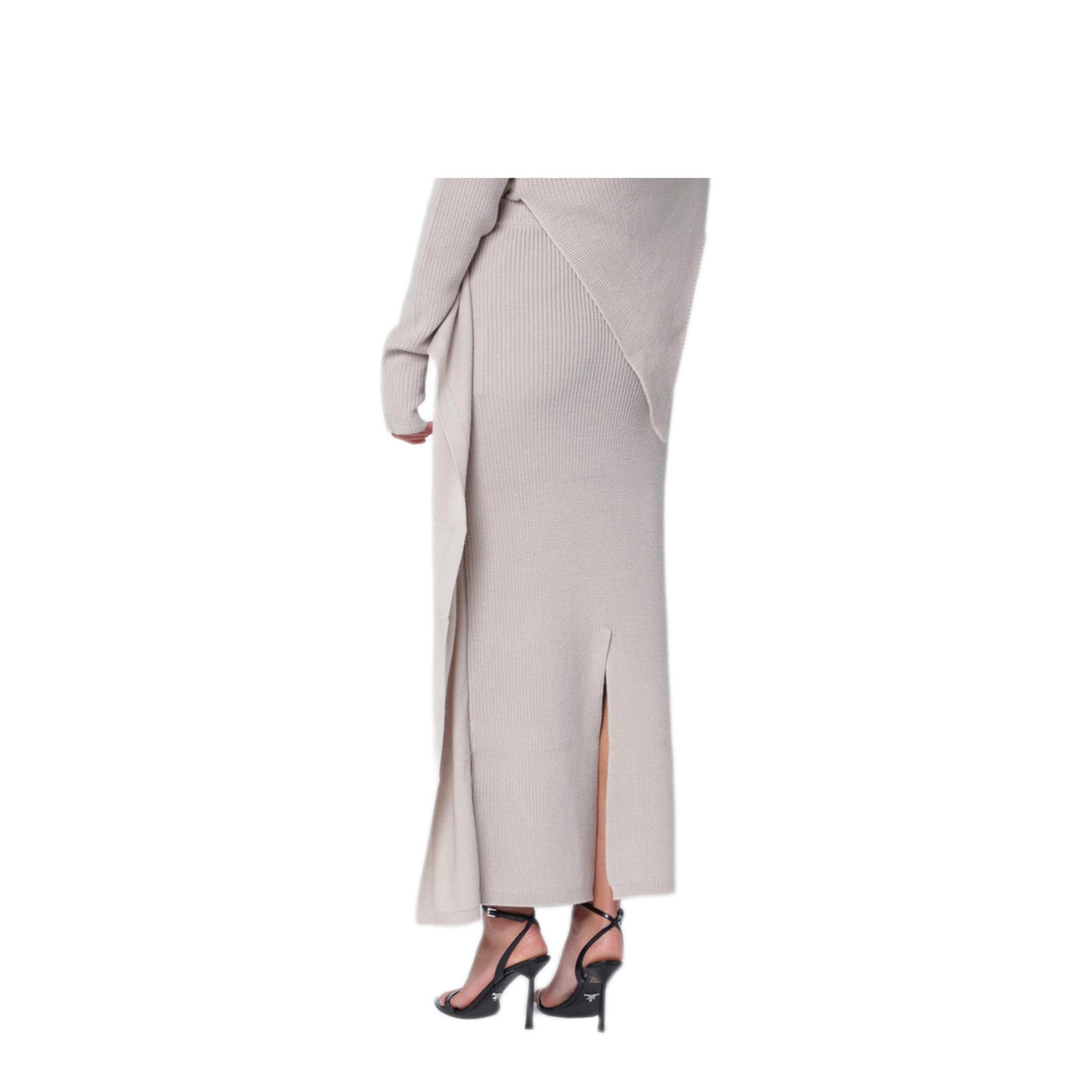 MAYFEYR - Entire Studios - Light Beige Long Wool Skirt - ESW-W25-10054WOSO