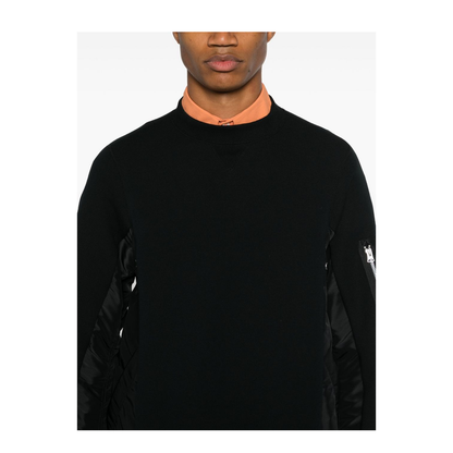 Cotton and Nylon Crewneck Sweatshirt