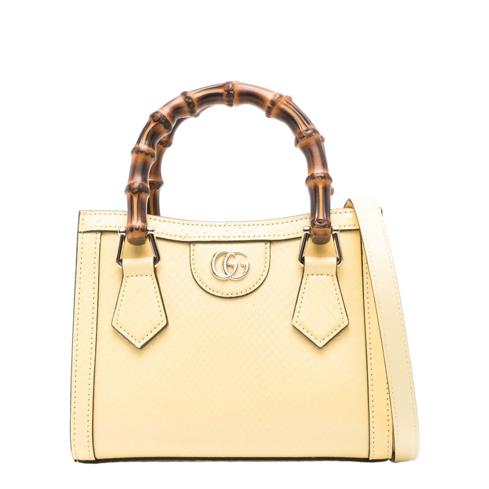 Diana Exotic Leathers Tote Bag - Pastel Yellow