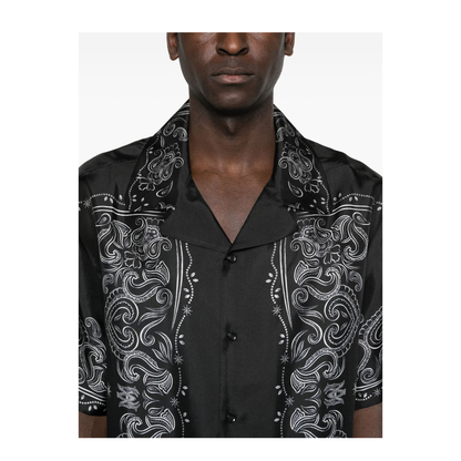 Men's Bandana Print Shirt Black