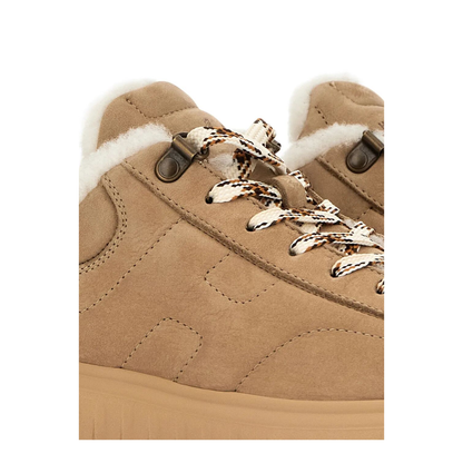 MAYFEYR - Hogan - Striped Suede Sneakers With Shearling Lining - HXW6450FN3G6RN