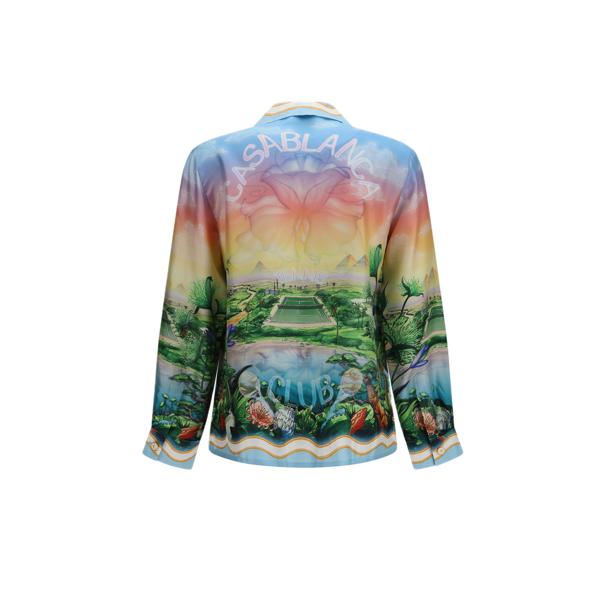 MAYFEYR - Casablanca - Tennis Club Printed Silk Twill Shirt - MAW26SH00604TENNISCLUB