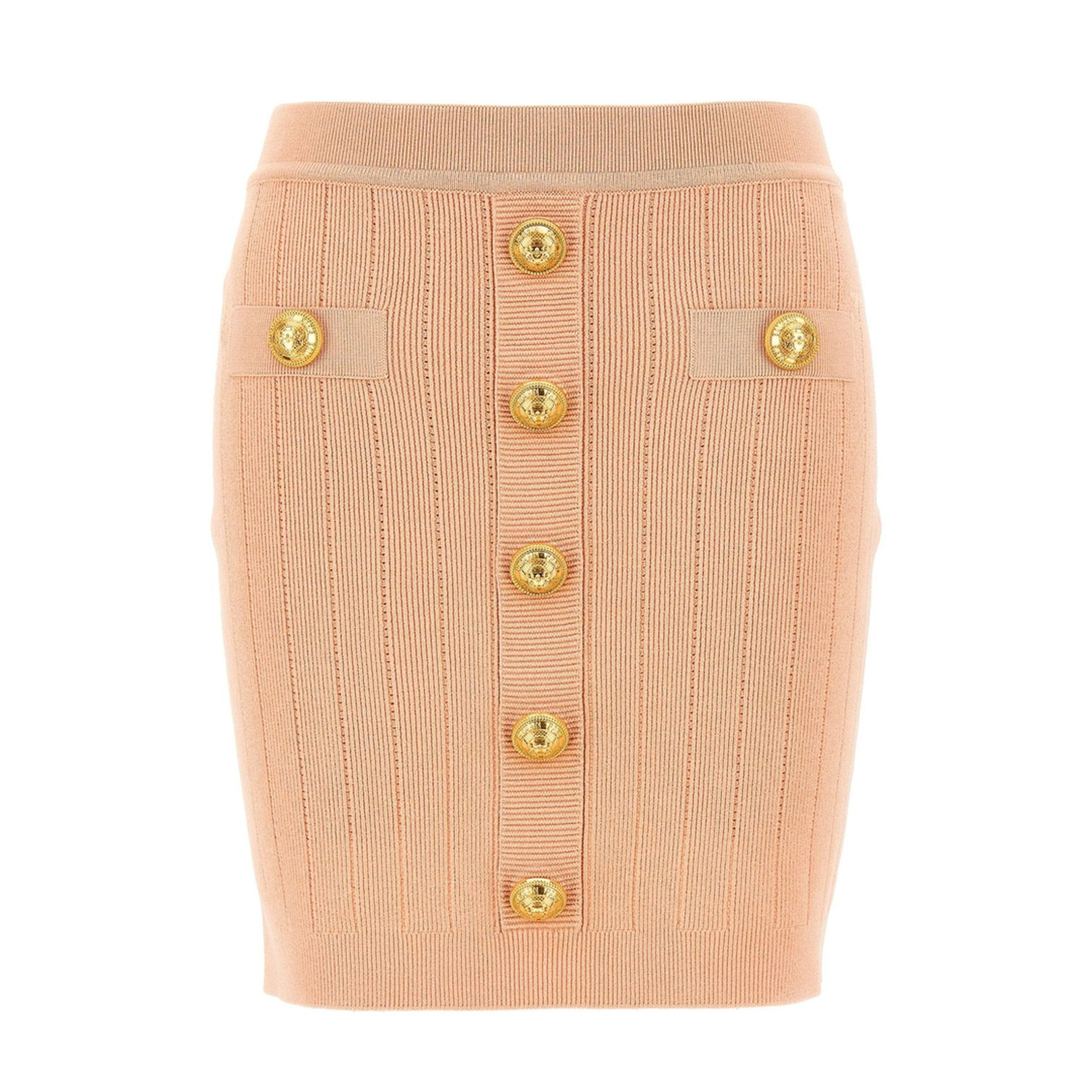 Knit Mini Skirt In Powder