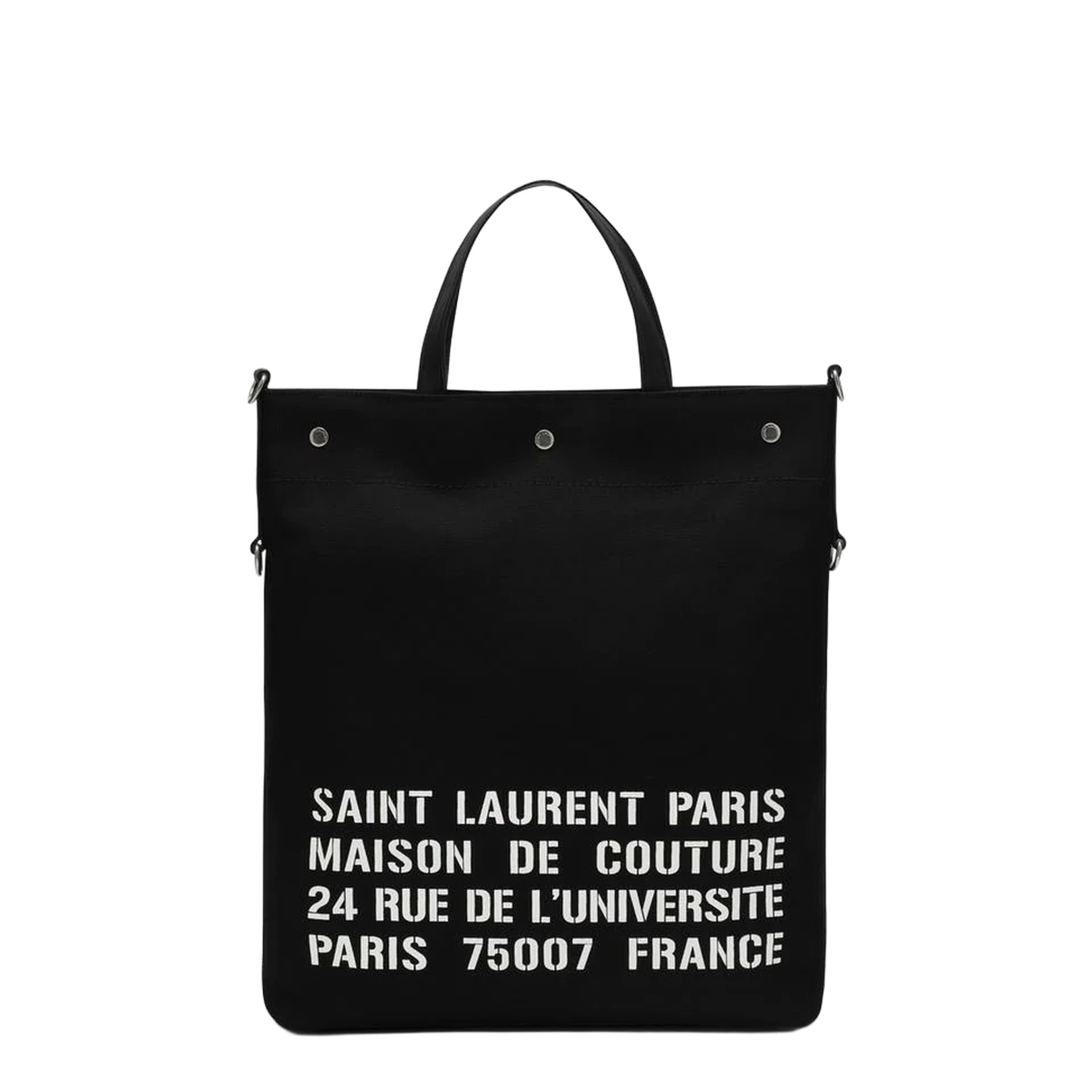 North/South Canvas Tote Bags - Black