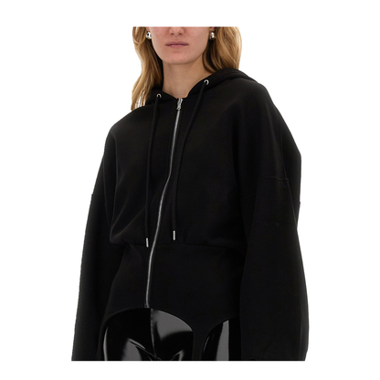 MAYFEYR - FIORUCCI - Sweatshirt With Suspenders - W01FMSHO268NE01BK01BLACK