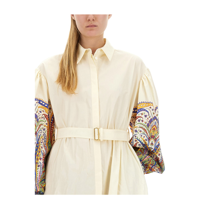 White Cotton Maxi Shirt Dress