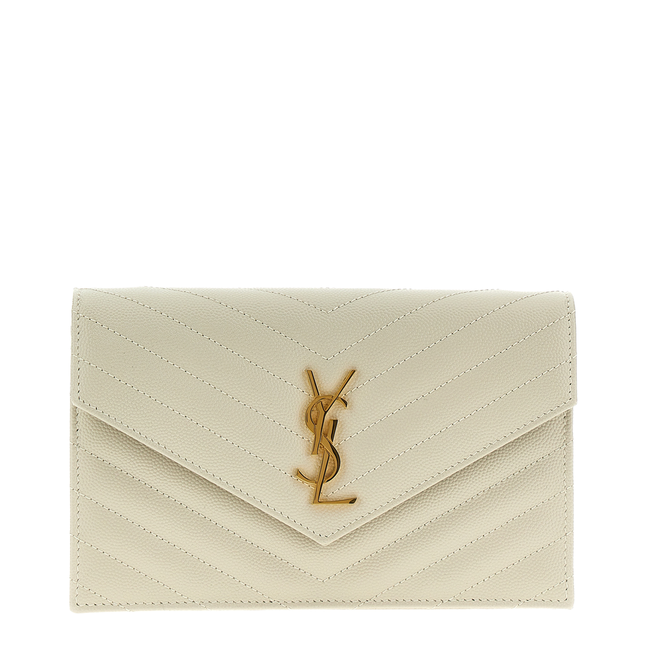 Envelope Chain Wallet in Grain de Poudre