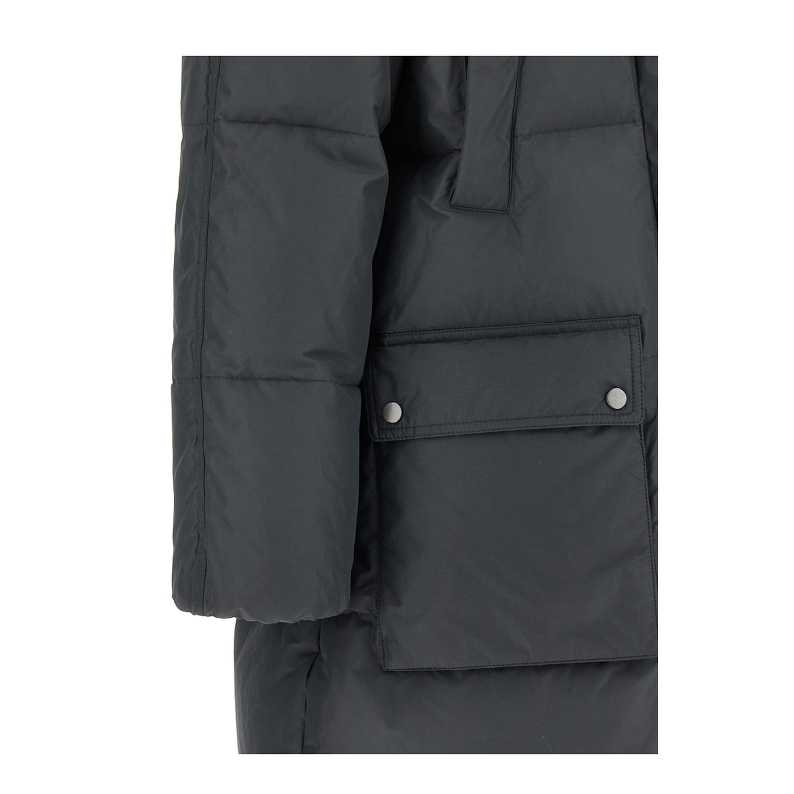 Shiny Zipper Pull Down Jacket