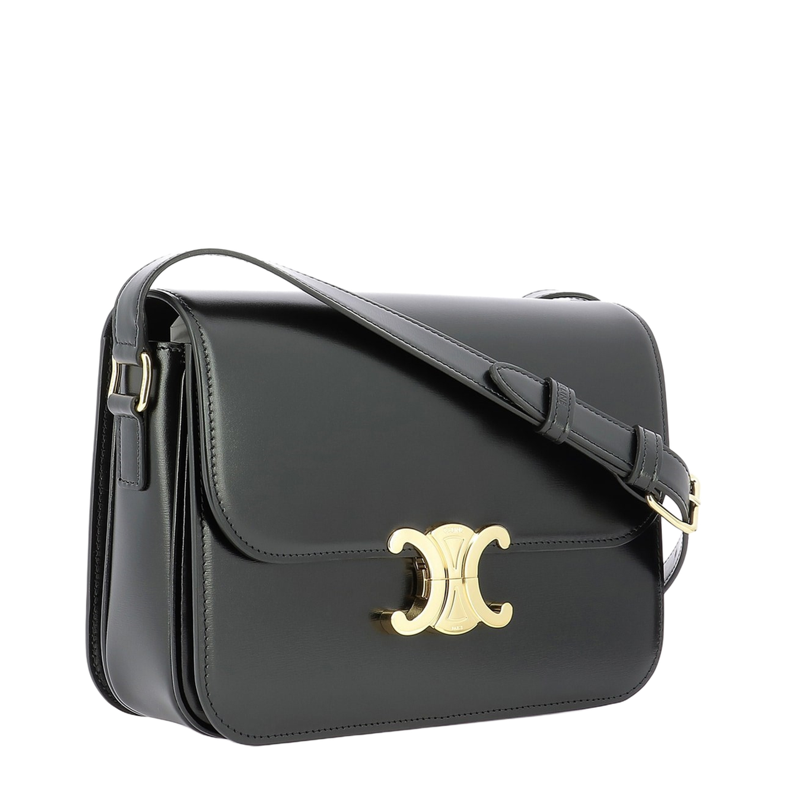 Classique Triomphe Bag in Shiny Calfskin - Black