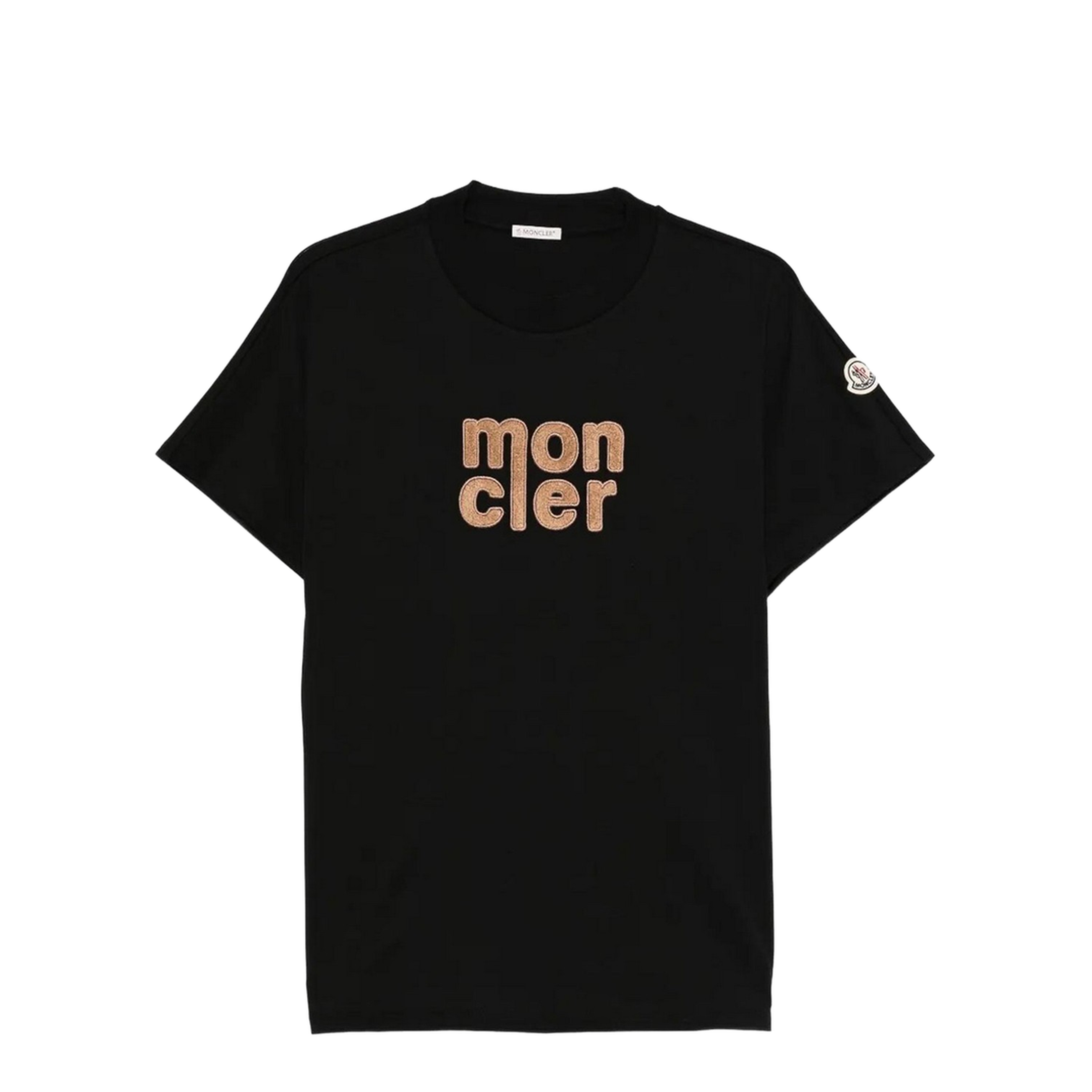 Black Teddy Logo Cotton T-Shirt