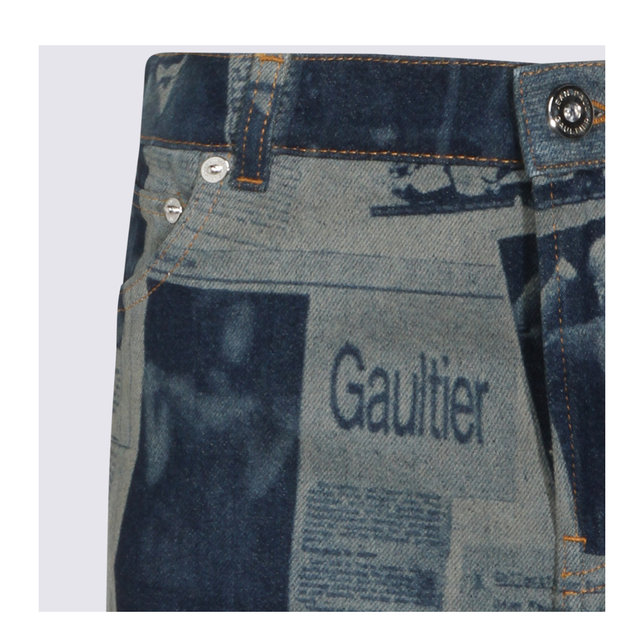 Miniskirt with Newspaper Print