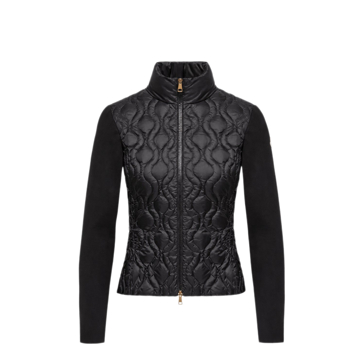 Quilted Zip-Up Cardigan