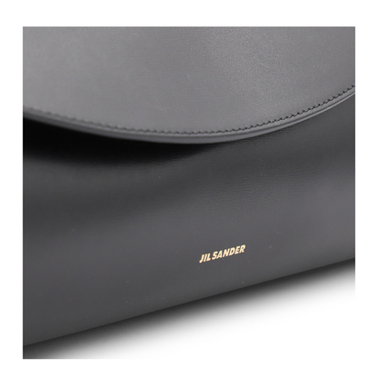 Cannolo Grande Calfskin Shoulder Bag - Black