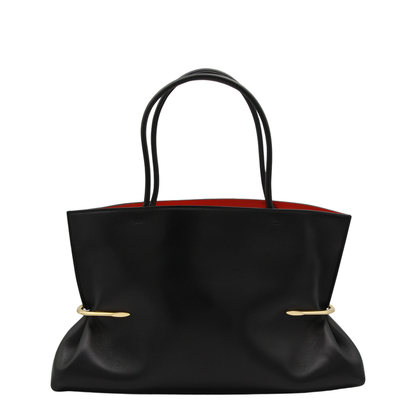 Pinch Nappa Leather Tote - Black