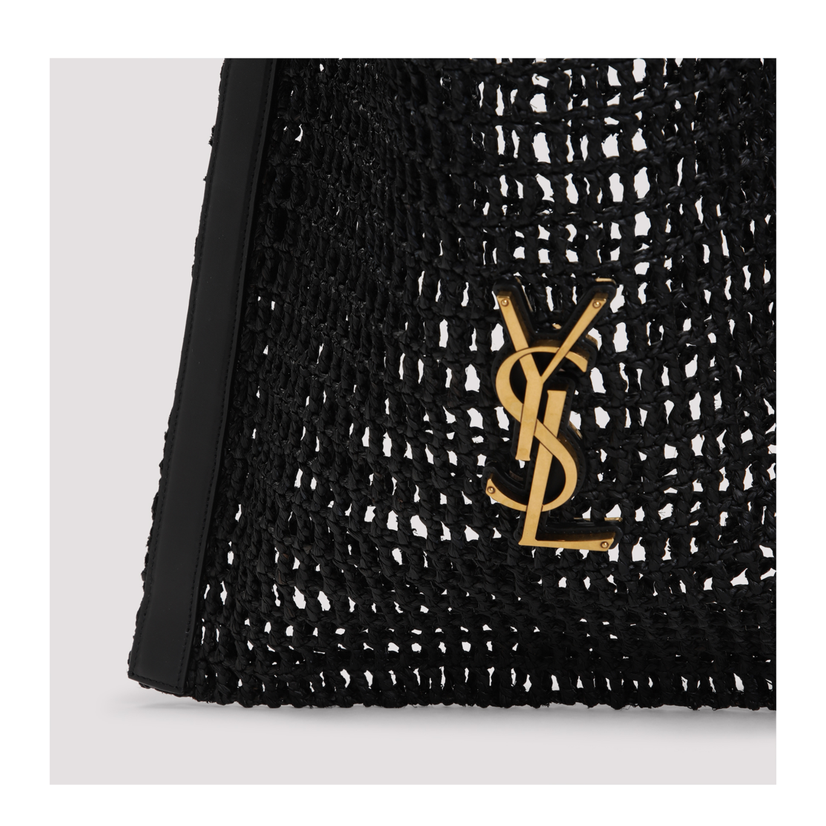 Oxalis Raffia Shoulder Bags - Black