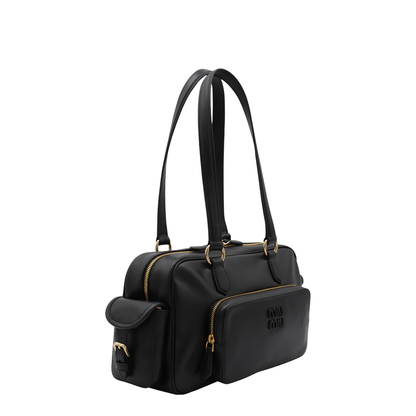 Black Leather Shoulder Bag