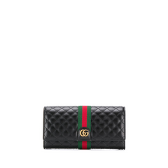 GG Webbing Quilted Long Wallet, Gold Hardware