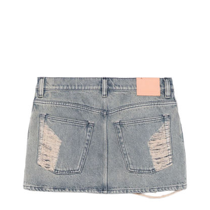 Denim Mini Skirt In Blue