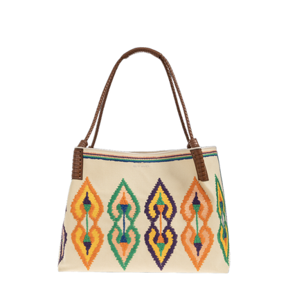 Large Canvas Embroidered Libra Tote Bag