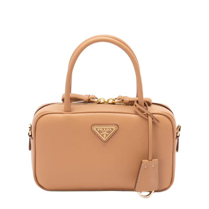 Mini Leather Top Handle Bag with Shoulder Strap