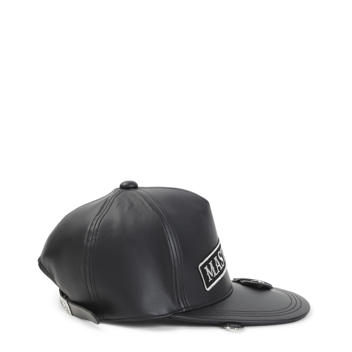MAYFEYR - MASTERMIND WORLD - Black Faux Leather Cap - MW26SE2CA001800BLACK