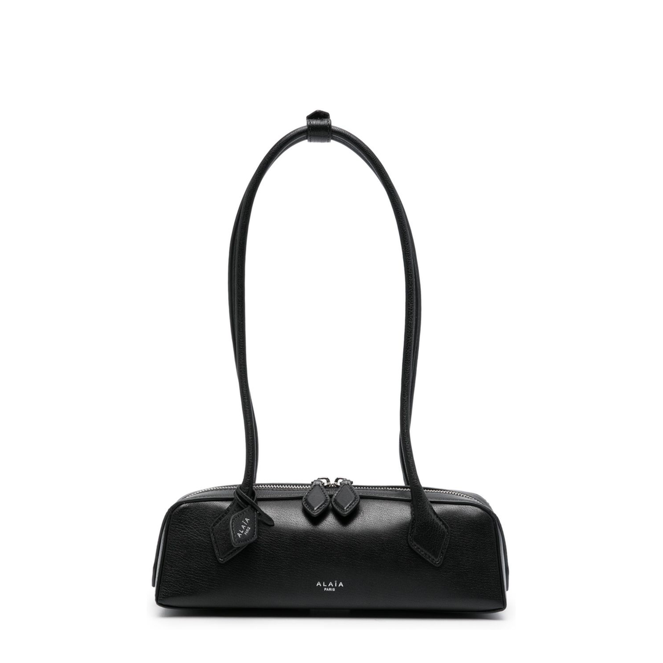 Le Teckel Small Goat Leather Shoulder Bag - Black