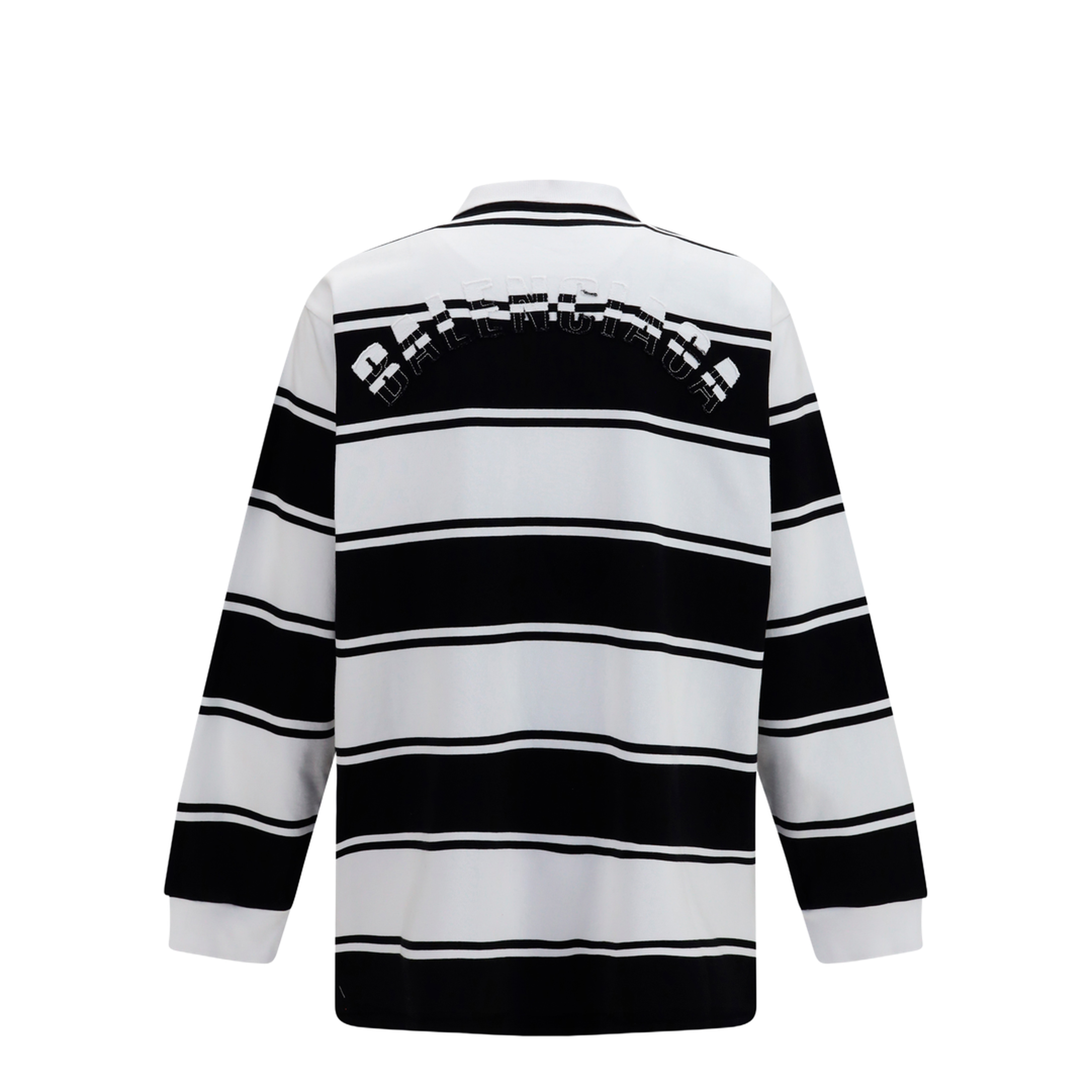 MAYFEYR - Balenciaga - Striped Long-Sleeve Polo - A00189TUVW7