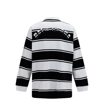MAYFEYR - Balenciaga - Striped Long-Sleeve Polo - A00189TUVW7