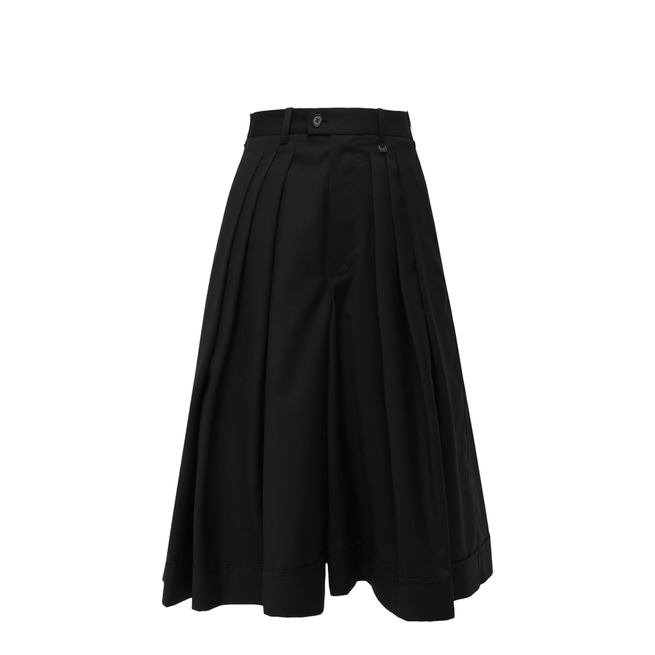 Culotte Trousers in Wool with Pleats