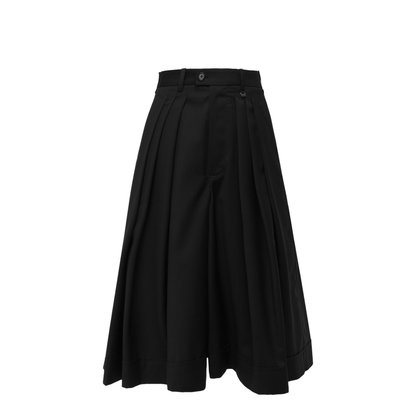 Culotte Trousers in Wool with Pleats