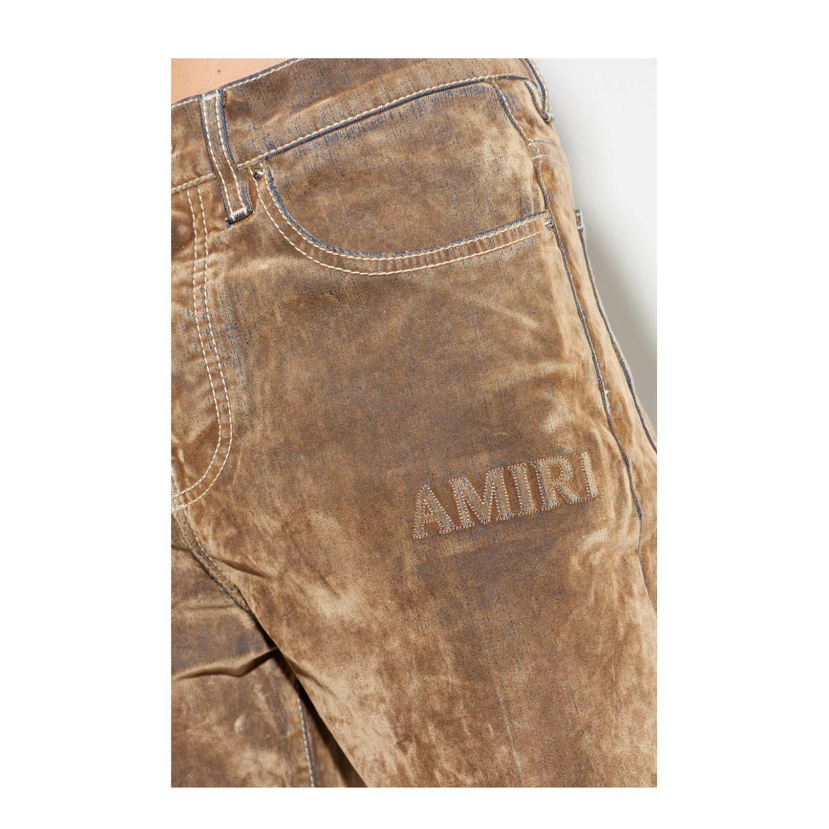 Jeans with a velvet finish