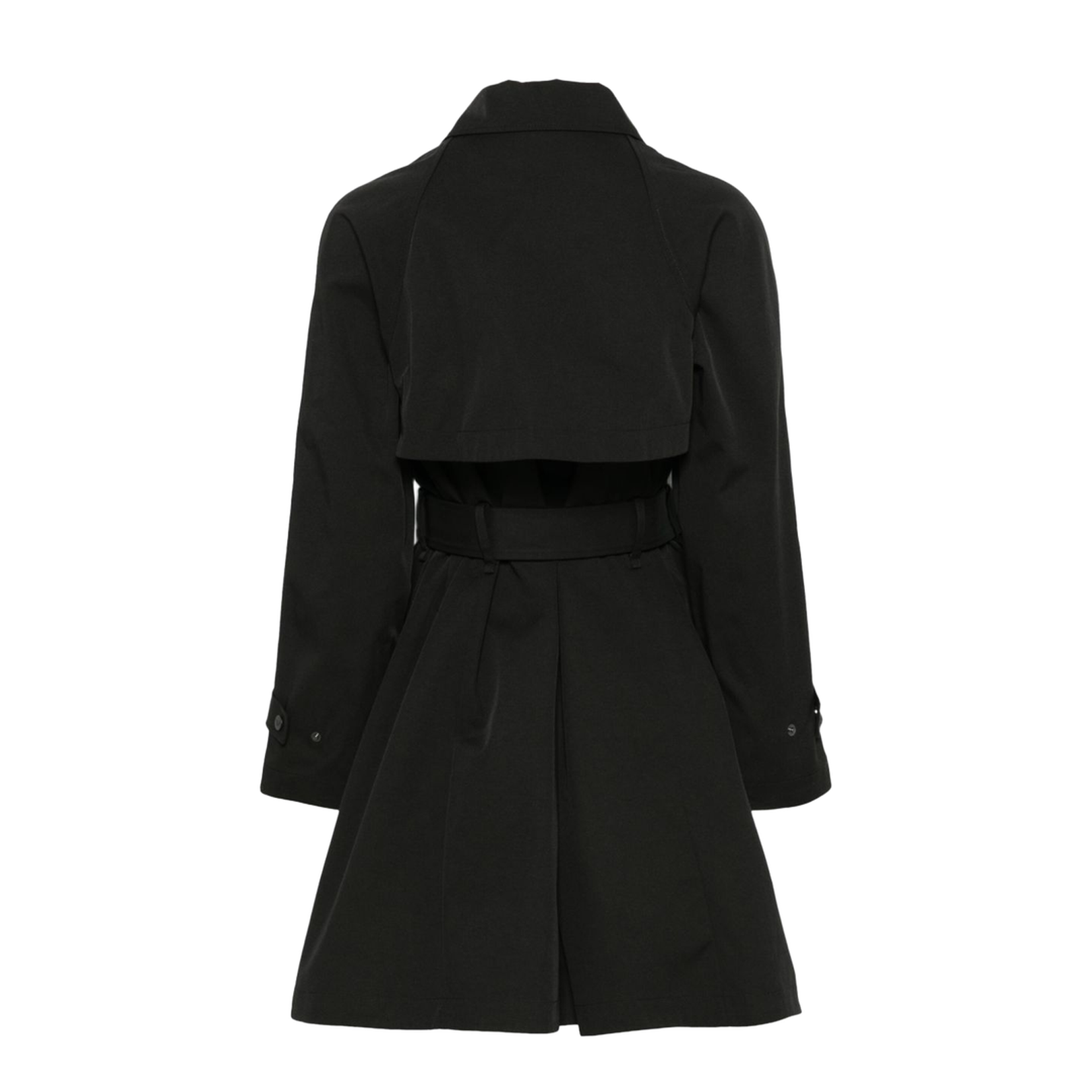 Belted Waist Black Coat