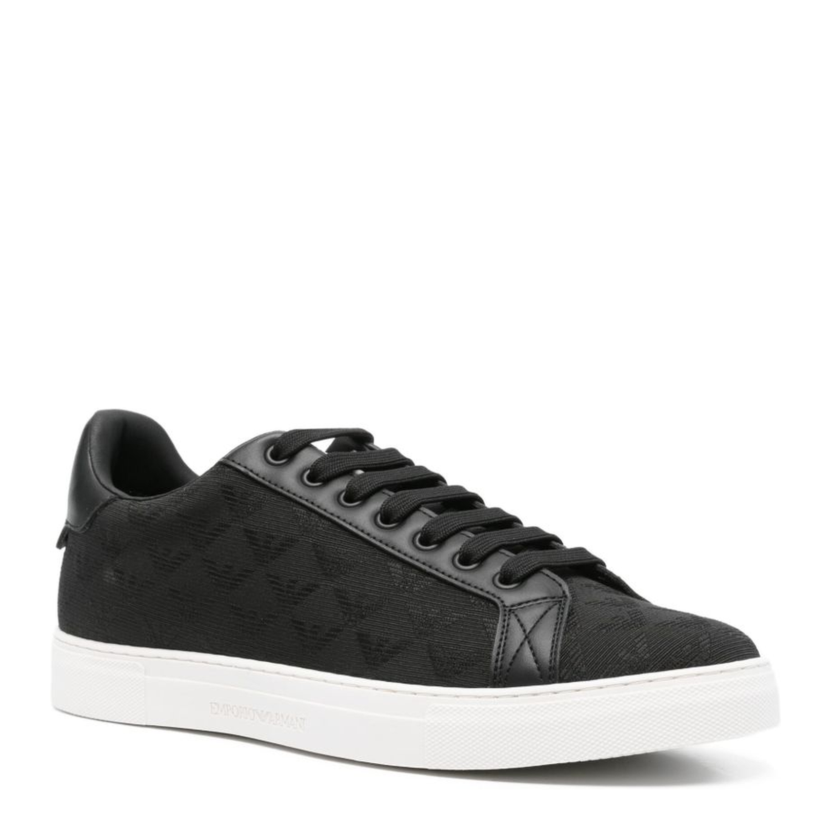 Nylon Sneakers with Jacquard All-Over Eagle