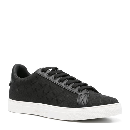 Nylon Sneakers with Jacquard All-Over Eagle
