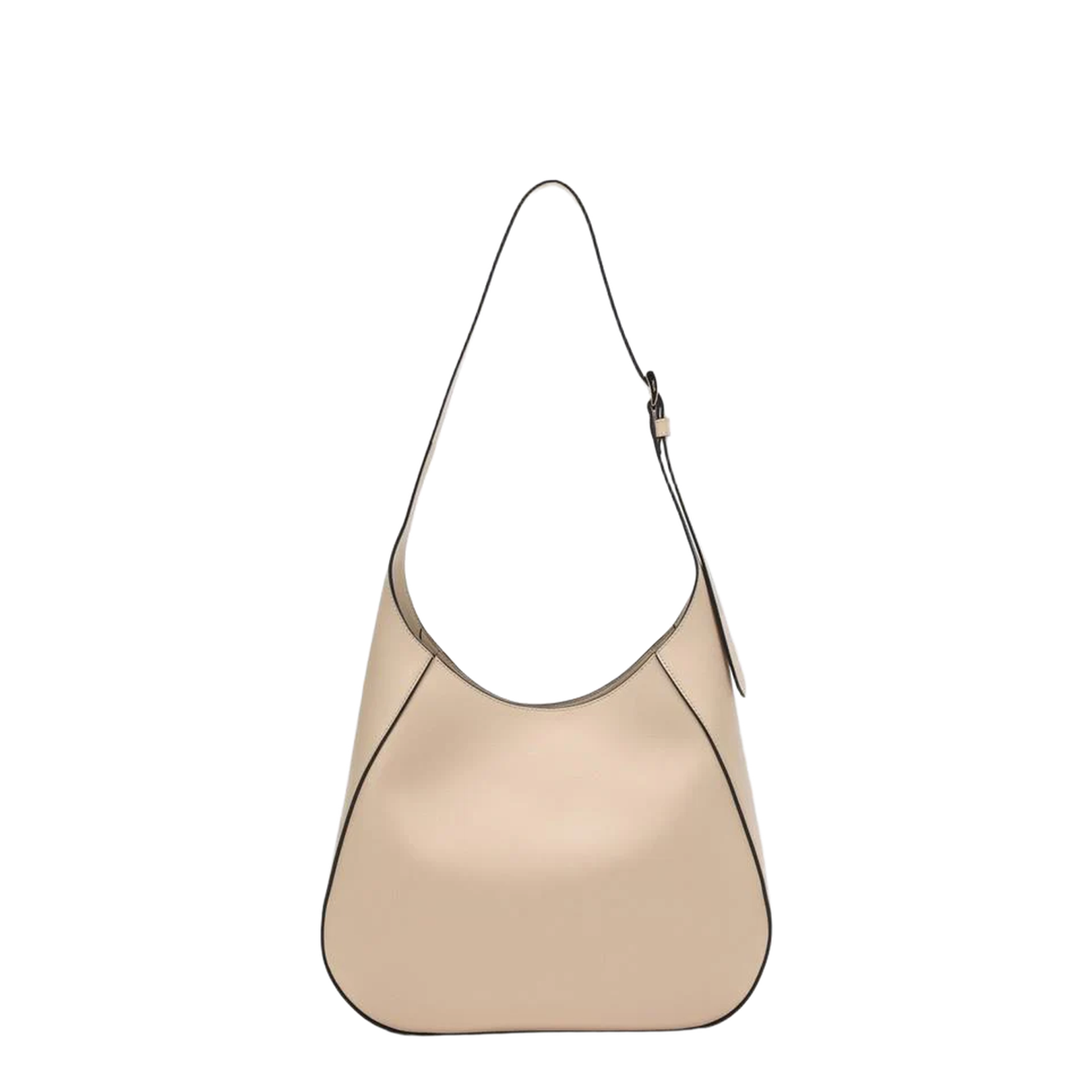 Triangle-Logo Leather Shoulder Bag
