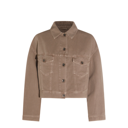 Women's Cropped Jackets Brown