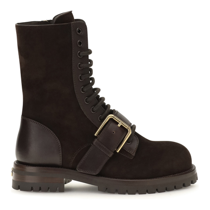 MAYFEYR - Dolce & Gabbana - Leather And Suede Buckle Ankle Boots - CT1127A3S768M157