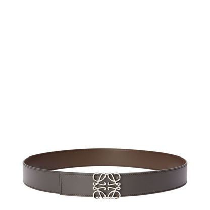 Reversible Anagram Belt in Smooth Calfskin Grey