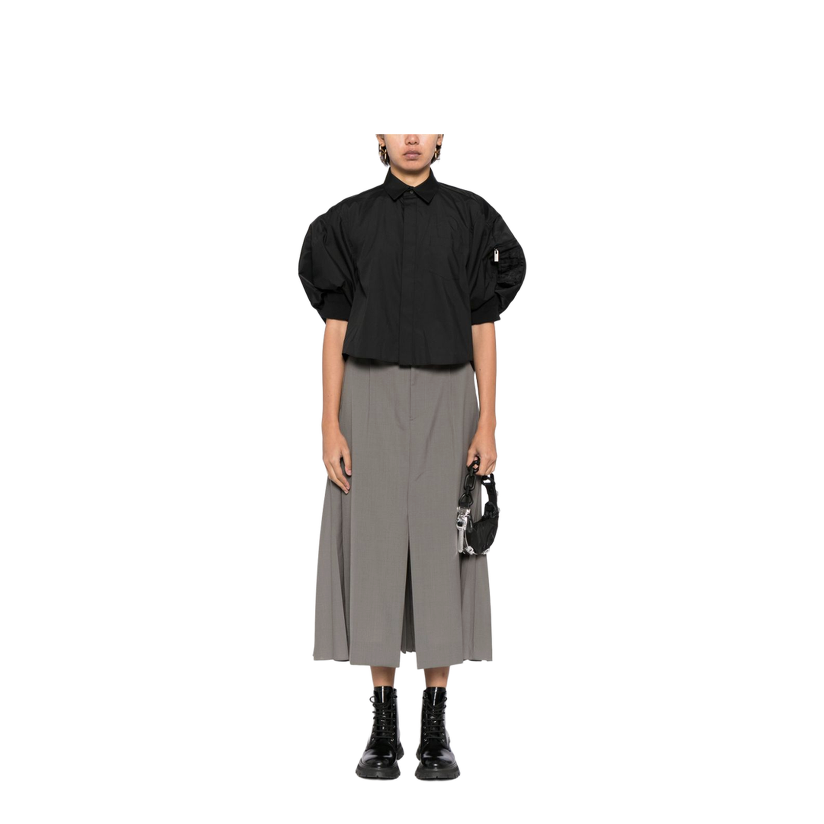 Cotton Poplin x Nylon Twill Shirt