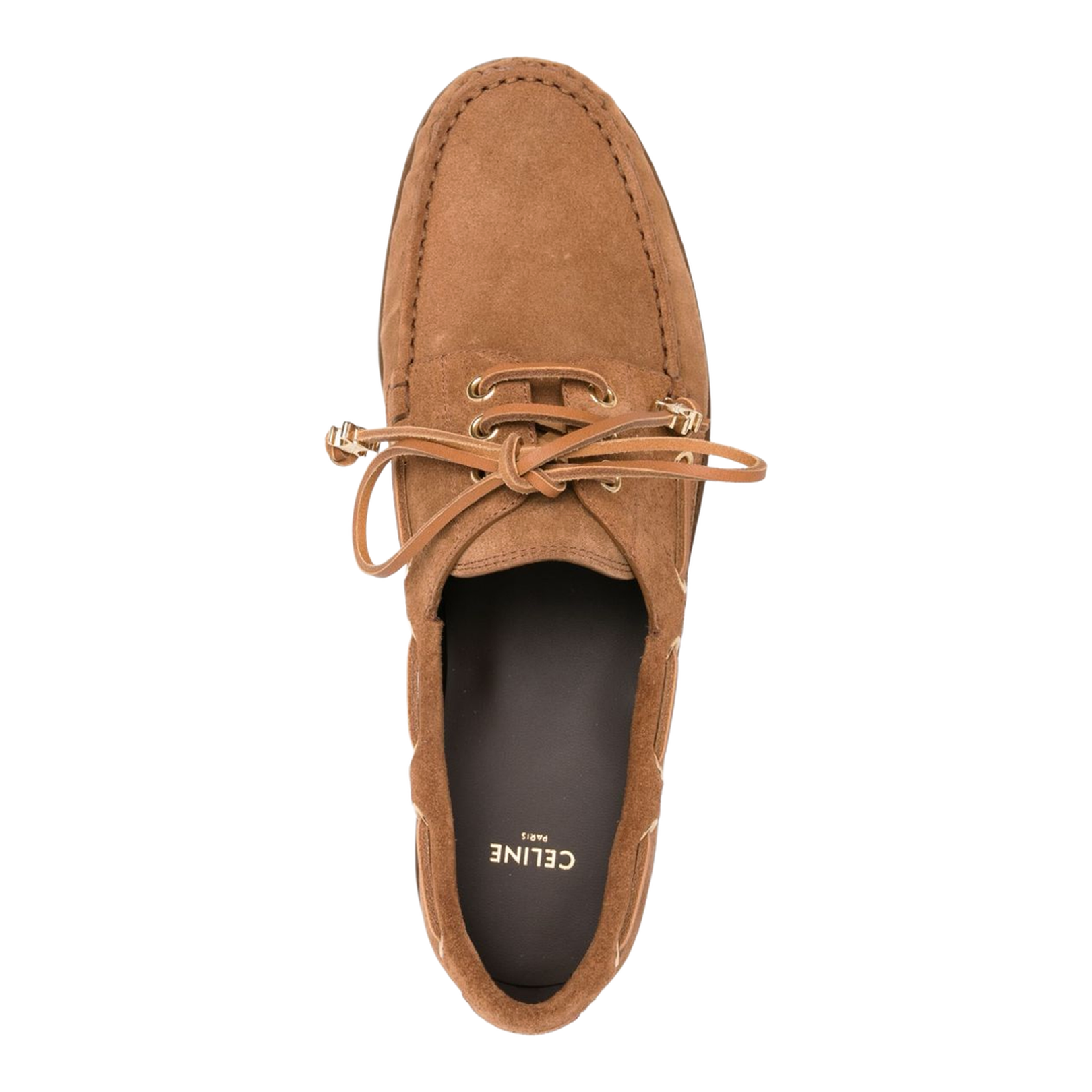 Bateau in Suede Calfskin - Dark Havana