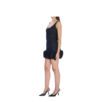 MAYFEYR - Self Portrait - Denim 3D Flower Mini Dress - RS26821SBLUE