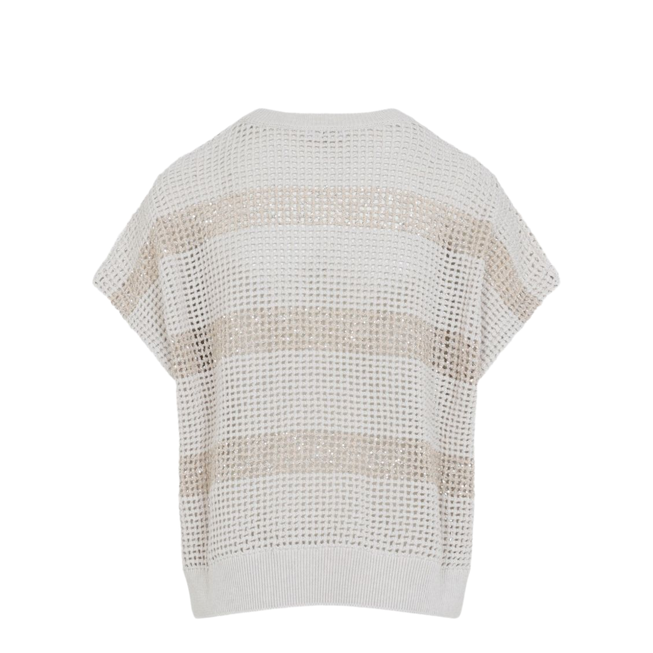 Knit Striped Sweater Ivory