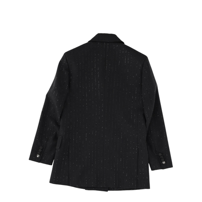 Wool Twill Jacket In Black