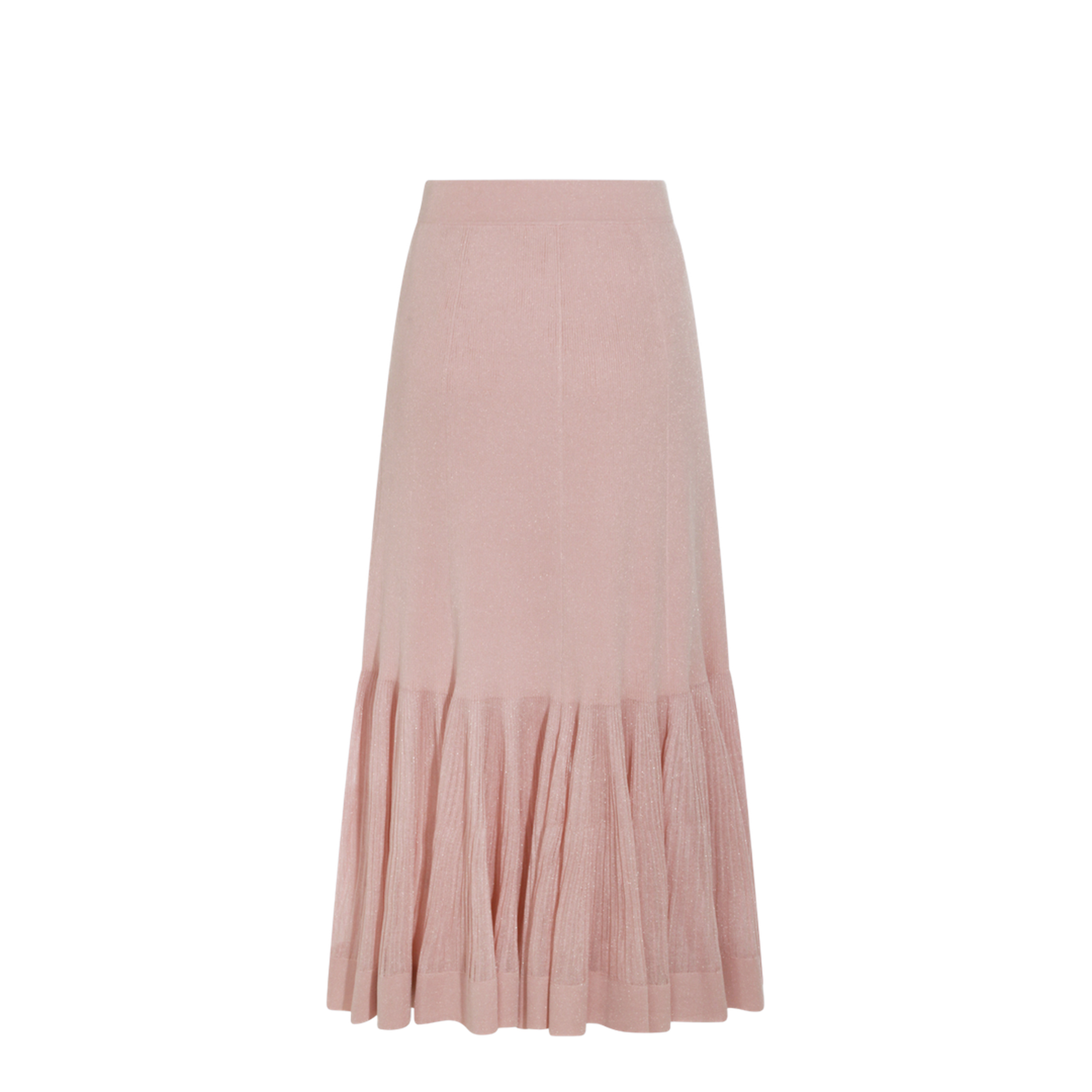 Luna Pleated Frill Skirt - Dusty Pink