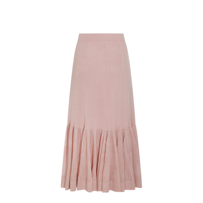 Luna Pleated Frill Skirt - Dusty Pink