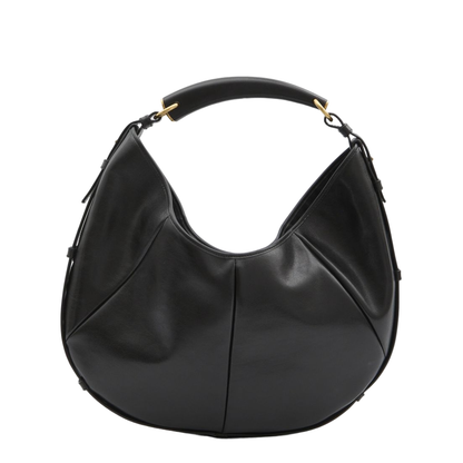 Mombasa Medium Padded Calfskin Hobo Bag - Black