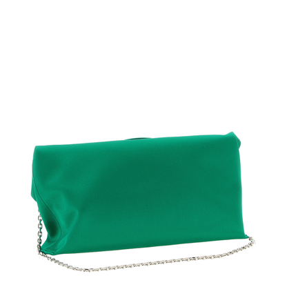 Trompette Clutch Satin Green